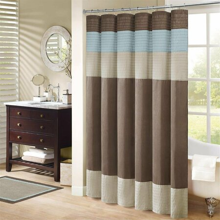 MADISON PARK Polyester Shower Curtain - Blue, 72 x 72 in. MP70-220